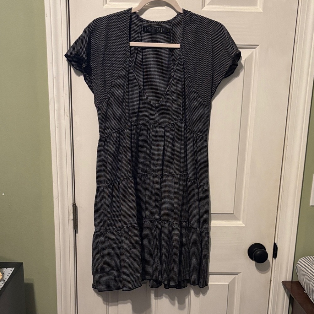Christy Dawn Black and White Midi Dress